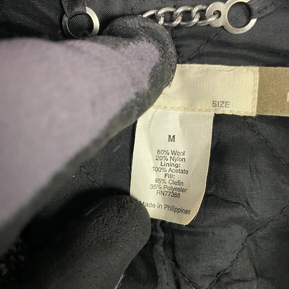 J. CREW Tweed Coat Overcoat Womens Medium Gray Wool Blend Thinsulate Insulated - Picture 7 of 15